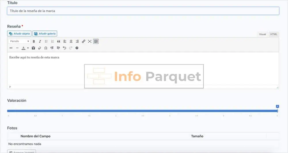 Escribir reseñas de la marca