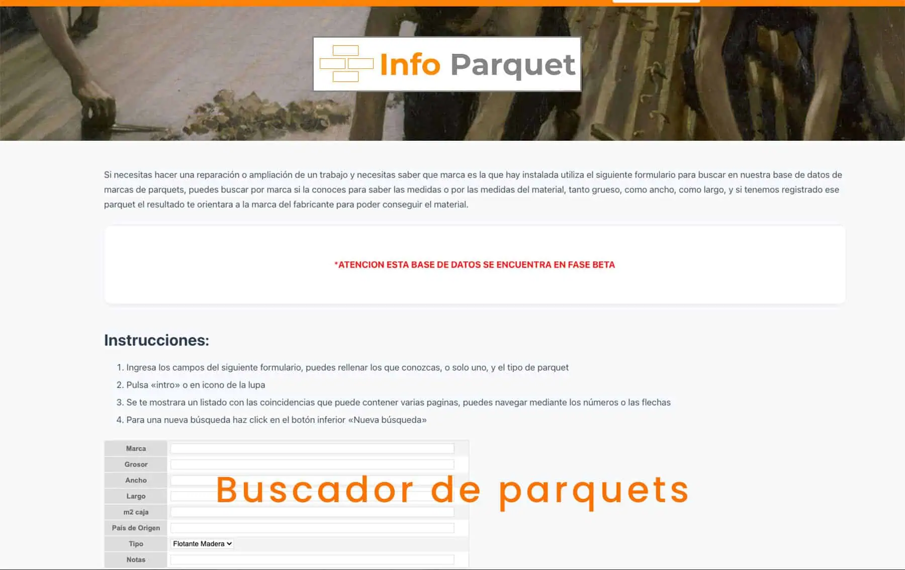 Buscador de parquets