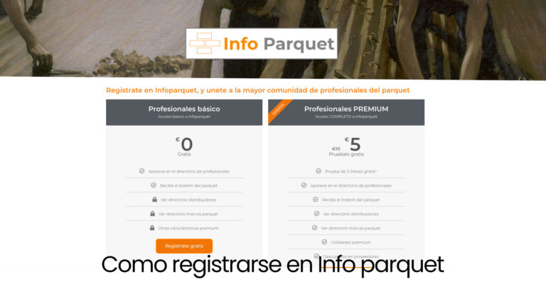 Como registrarse en Info Parquet