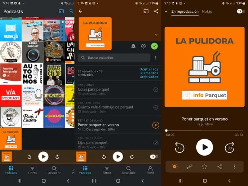 La pulidora e pocket cast