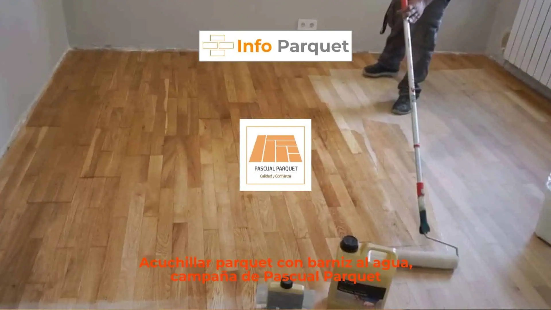 Acuchillar parquet con barniz al agua campana de Pascual Parquet