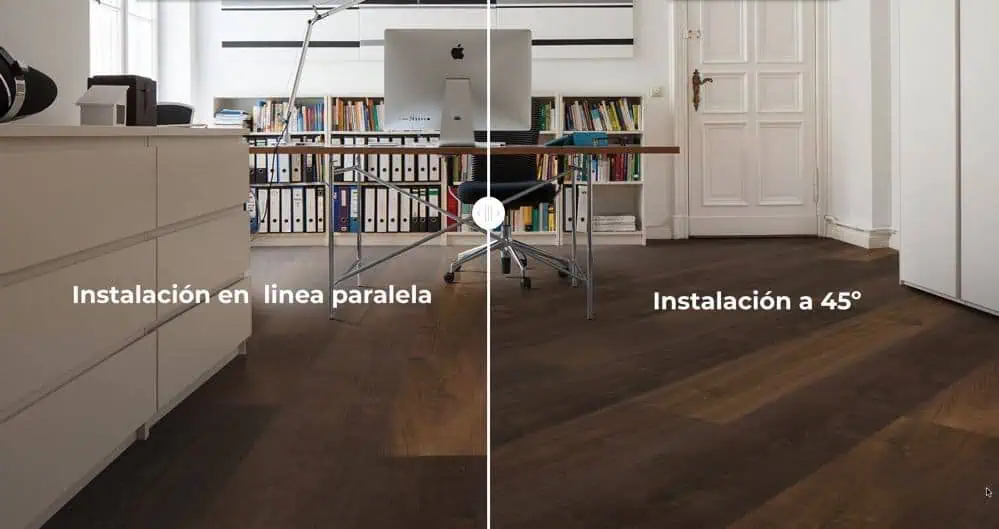 Comparacion de sentido del parquet