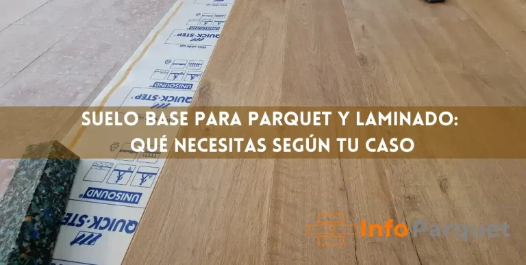 suelo base para instalar parquet o laminado flotante
