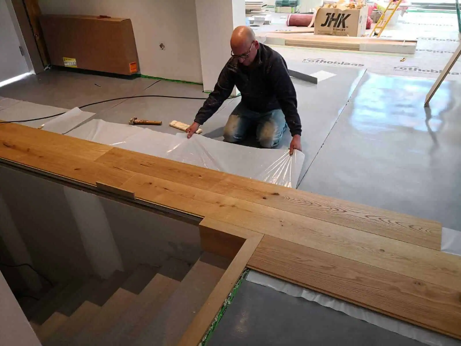 Instalacion de un parquet Multicapa de roble