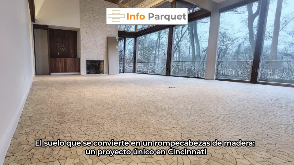 El suelo que se convierte en un rompecabezas de madera: un proyecto único en Cincinnati