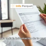 Guarda toda la información de tu parquet