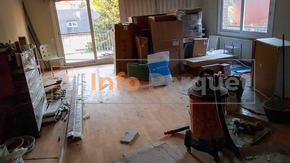 Así es imposible restaurar un parquet