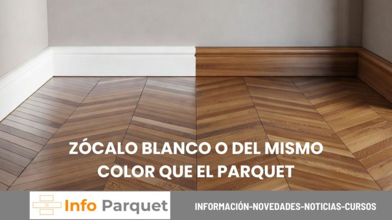 Zócalo blanco o del mismo color que el parquet